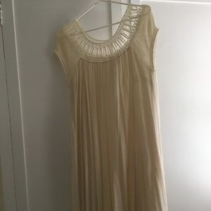 White Linen bohemian Free People dress